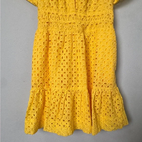By Anthropologie‎ Somerset Mini Dress Eyelet Edition Yellow Size Small New - Picture 4 of 12